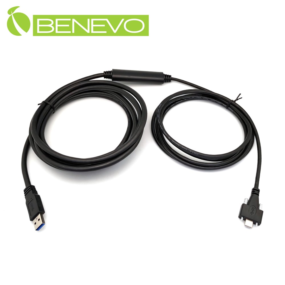 Benevo 主動式 5米 USB3.0 A公轉可鎖型Type-C公訊號連接線 (BUE3005ACMS)