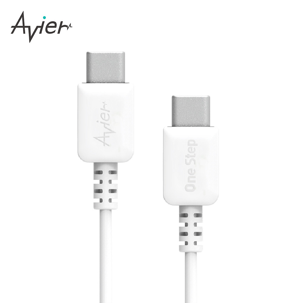 Avier One Step Terra USB-C to C 環保快充傳輸線(1.5M)_羽毛白