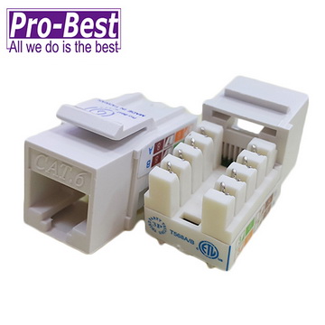 PRO BEST Cat.6資訊插座 90度(白)