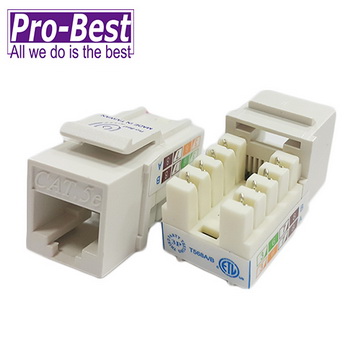 PRO BEST Cat.5e資訊插座 90度(白)