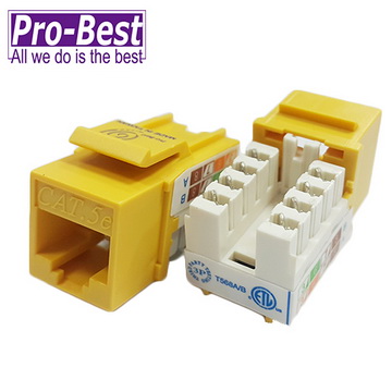 PRO BEST Cat.5e資訊插座 90度(黃)