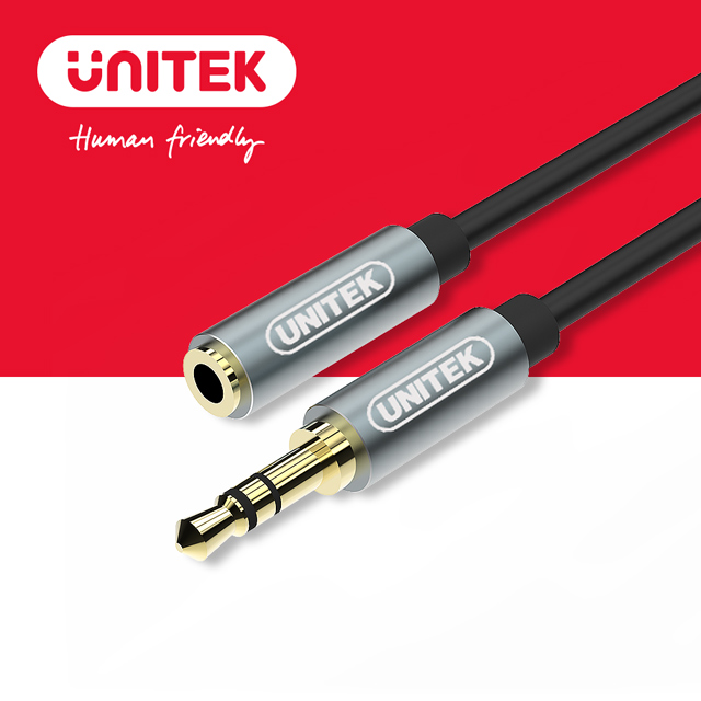 UNITEK 優越者鋁合金AUX音源延長線(1M)