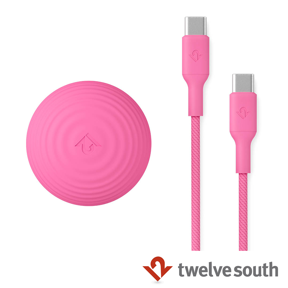 Twelve South CableStay USB-C 桌面理線組 - 桃紅色 TS-2647