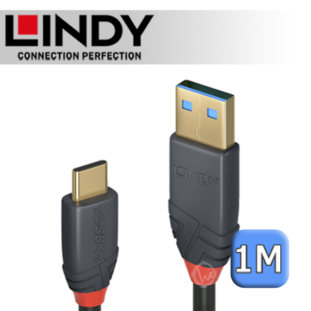 Lindy Compatible Câble USB 3.0 Type A Anthra Line