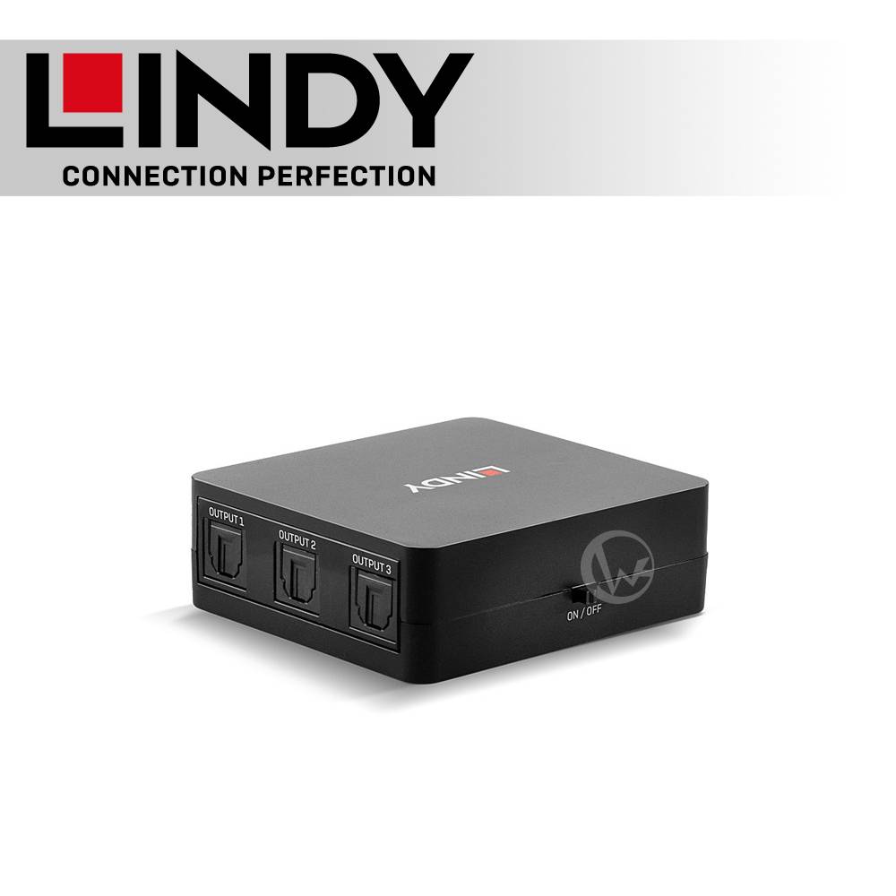 LINDY 林帝 Toslink (光纖) 數位音訊 一進三出 分配器 (70480)