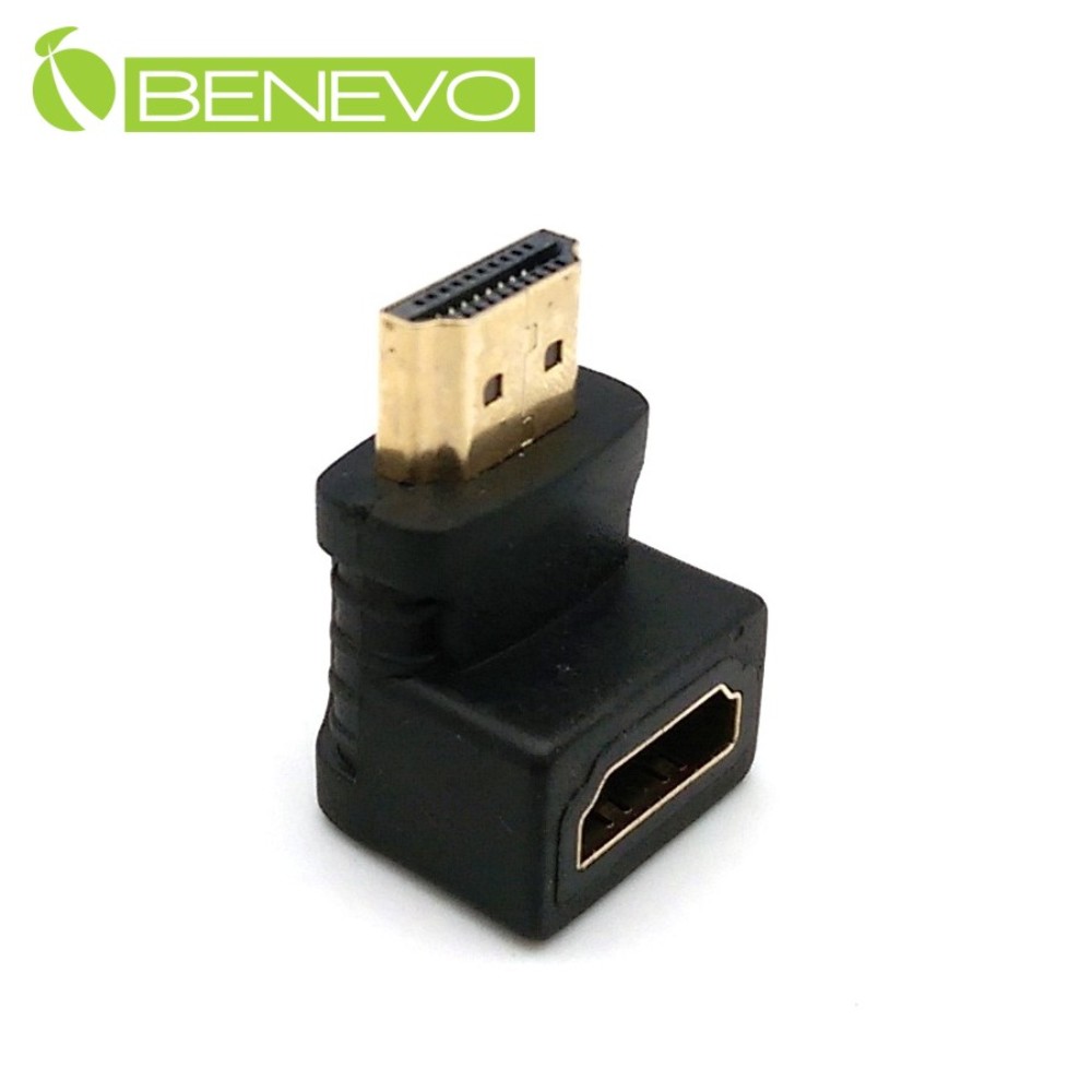 BENEVO下彎型 HDMI公對母轉接頭