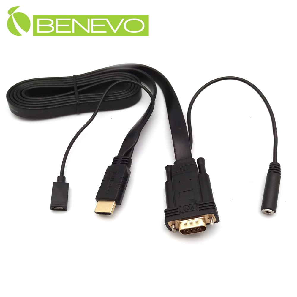 Benevo 1.5米 HDMI轉VGA影音連接線 (BHD2VGA015F)
