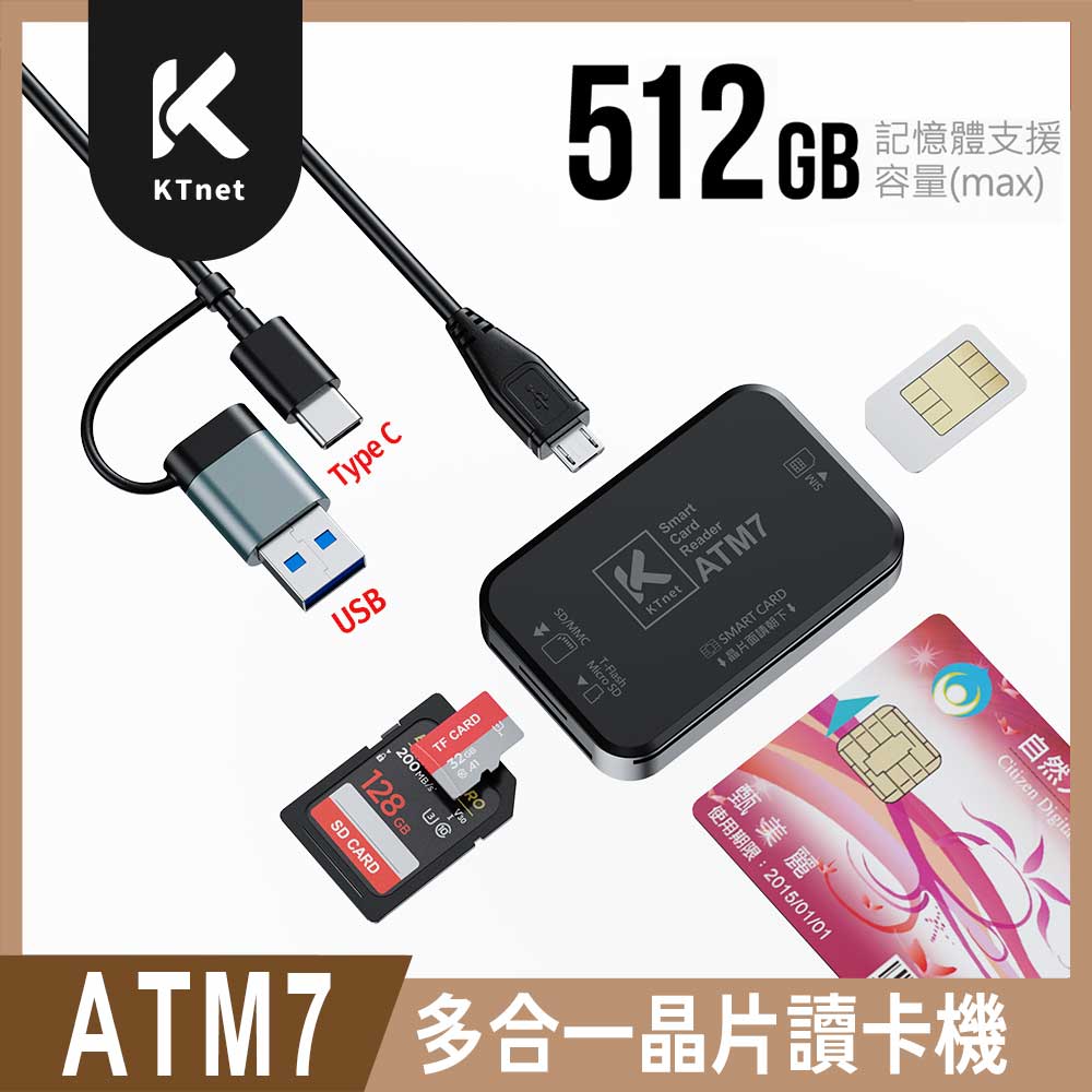 ATM7 多合一晶片讀卡機