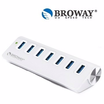 BROWAY BW-H7058B USB3.0 7PORT HUB集線器 晶鑽銀