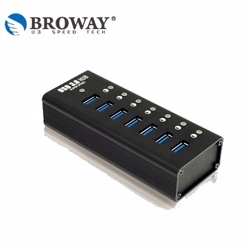 BROWAY 	BW-U3037C USB3.0 5Gbps 7埠 集線器 全鋁合金