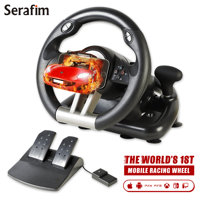 Serafim R1+ 賽車手遊家機遊戲神器｜賽車方向盤踏板 (支援Android/iOS/PS4/PS3/Switch/Xbox One/PC)