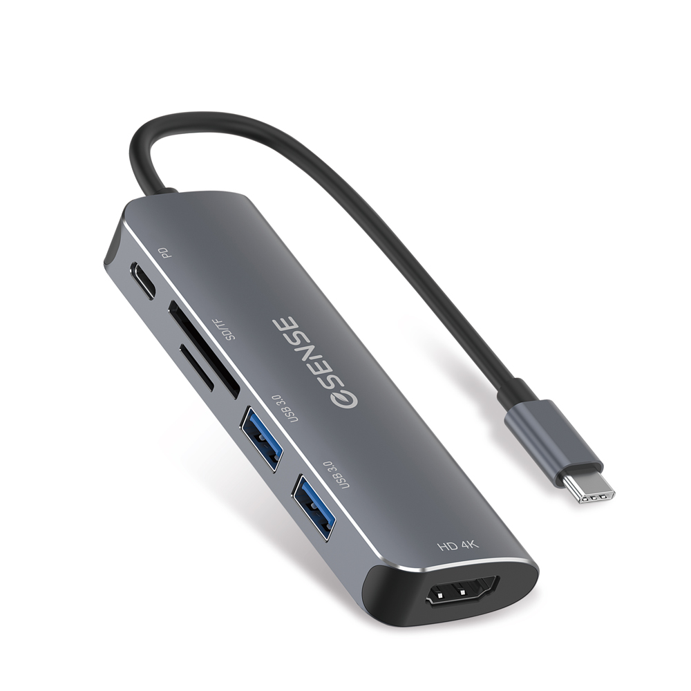 Type-C TO HDMI/USB/SD HUB轉接器 讀卡機 集線器 H585
