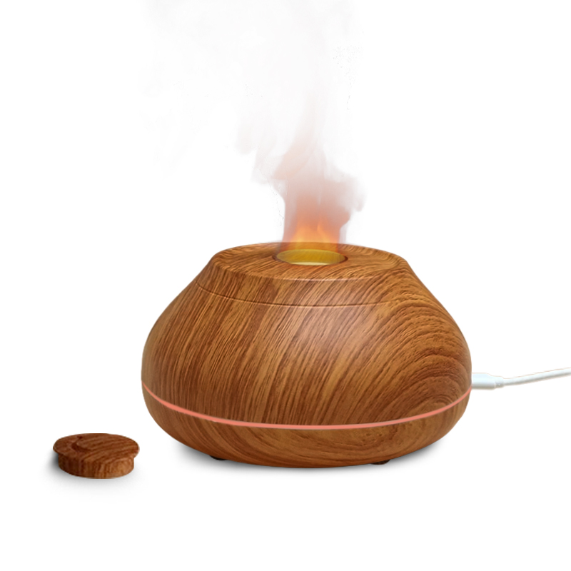 GREENON 橘能 【橘生活】檀木紋香氛機 七彩呼吸燈香薰機 靜音加濕 不凝水珠 霧化加濕器