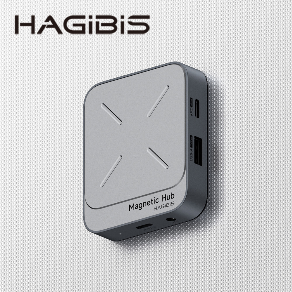 HAGiBiS 海備思 鋁合金雙面磁吸Type-C擴充器(TC100)