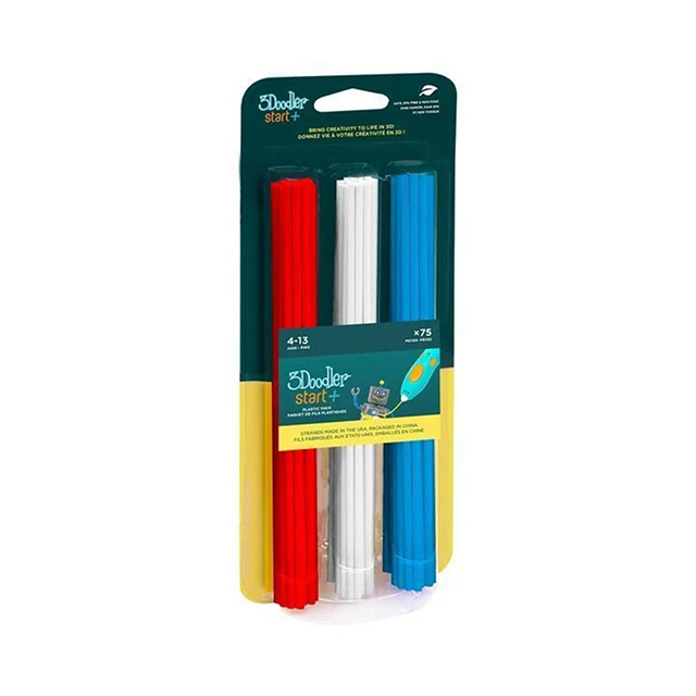 3Doodler Start 兒童版 3D列印筆 環保顏料 75根裝(紅白藍)