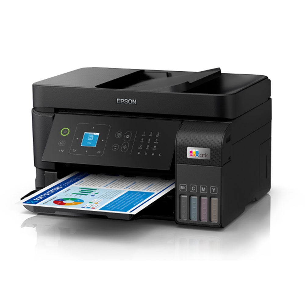 EPSON 愛普生 L5590 彩色無線 智慧遙控 連續供墨 事務機/複合機 +T00V100~400四色墨水一組
