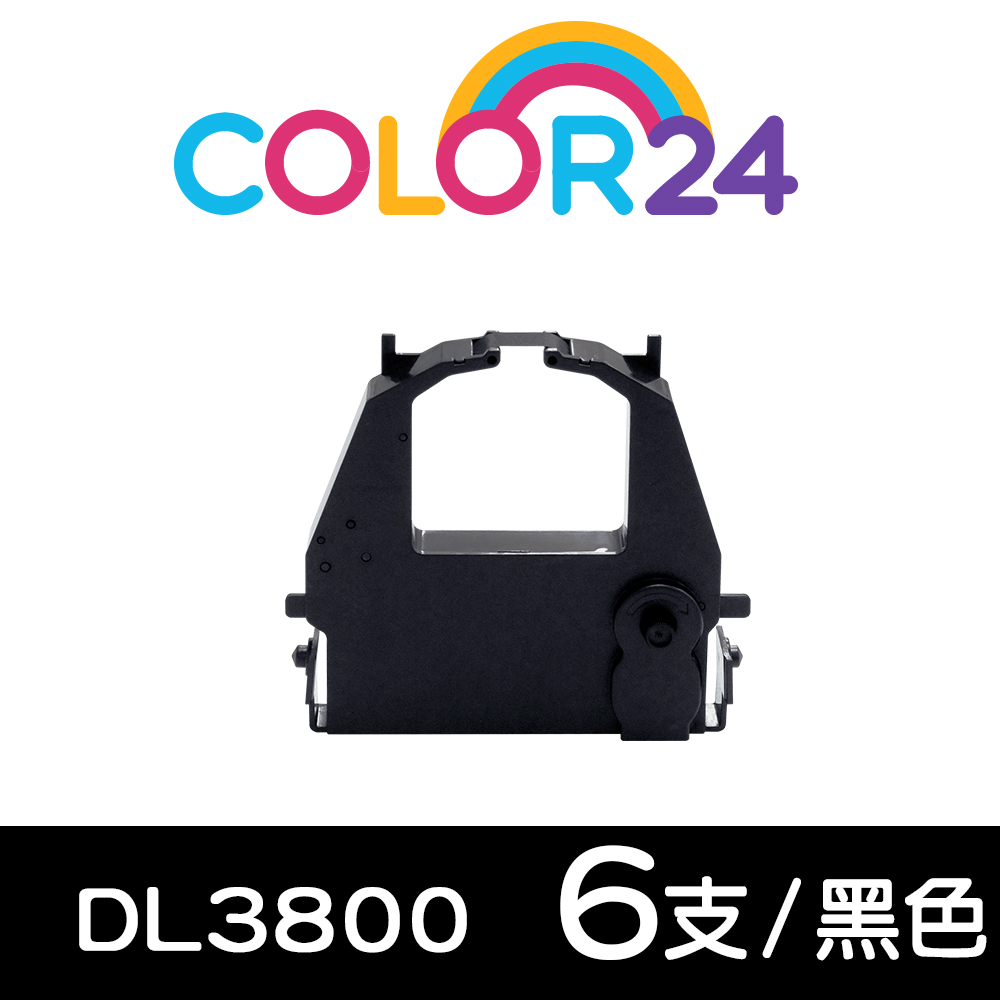 Color24 for Fujitsu 6入組 DL3800 黑色相容色帶 / 適用 DL3700 / DL3800 / DL3750 / DL3850 / DL-9300