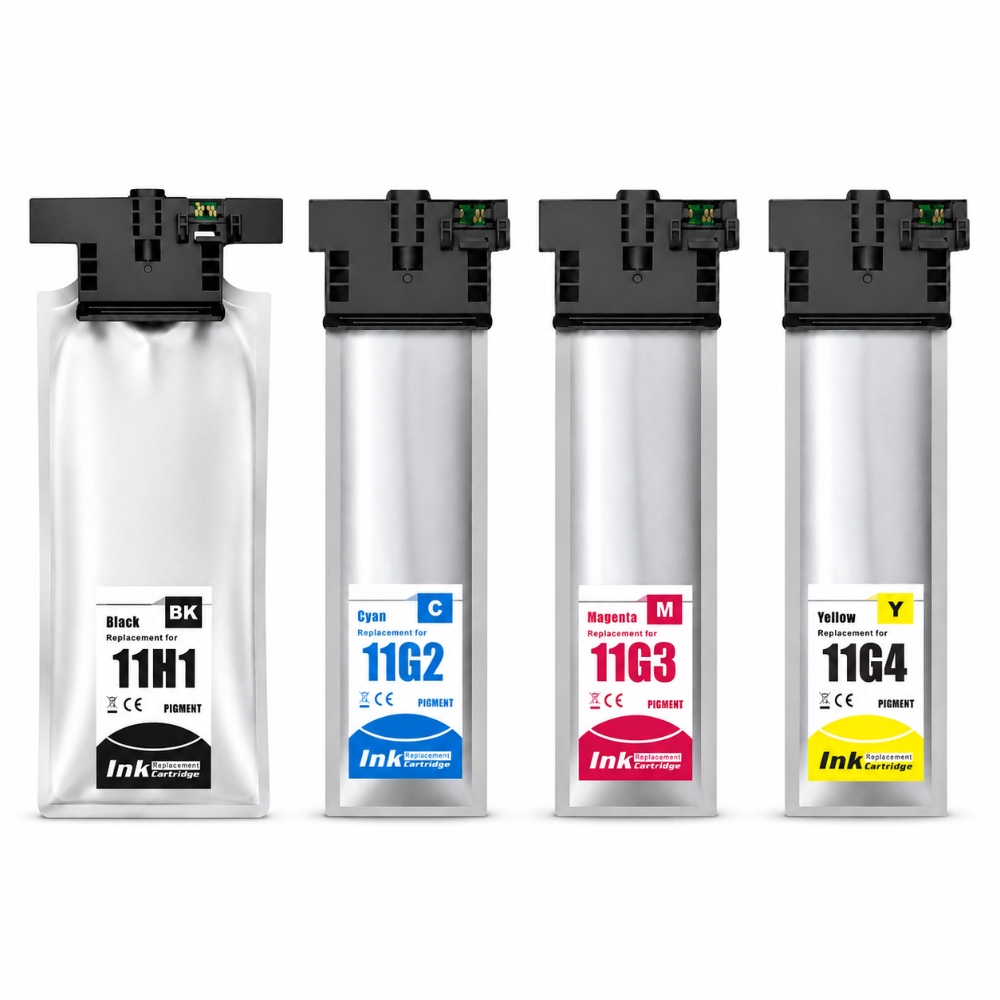 EPSON 愛普生 【TC墨水匣】4色組 T11H100 黑色高印量+T11G200~T11G400 彩色 T11G T11H 相容墨水匣 WF-C5390/WF-C5890