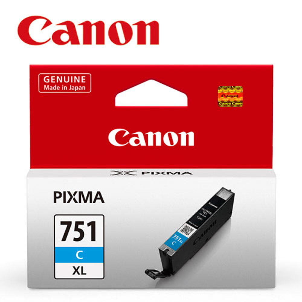 Canon 佳能 CLI-751XL C 原廠藍色高容量XL墨水匣