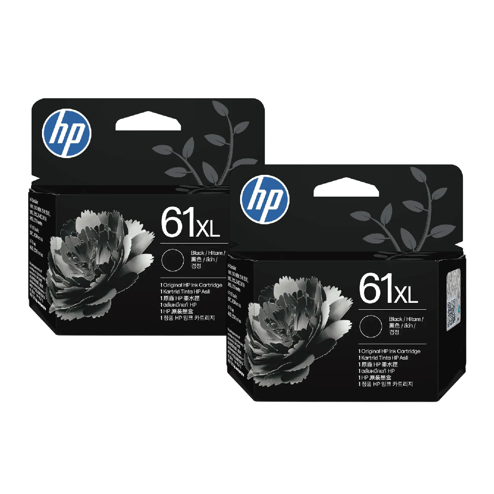 HP 惠普 61XL 高容量 2入原廠黑色墨水匣(C0PA4AA) 適用DJ1050/2050/3050/ENVY 4500/5500/OJ2600/4600