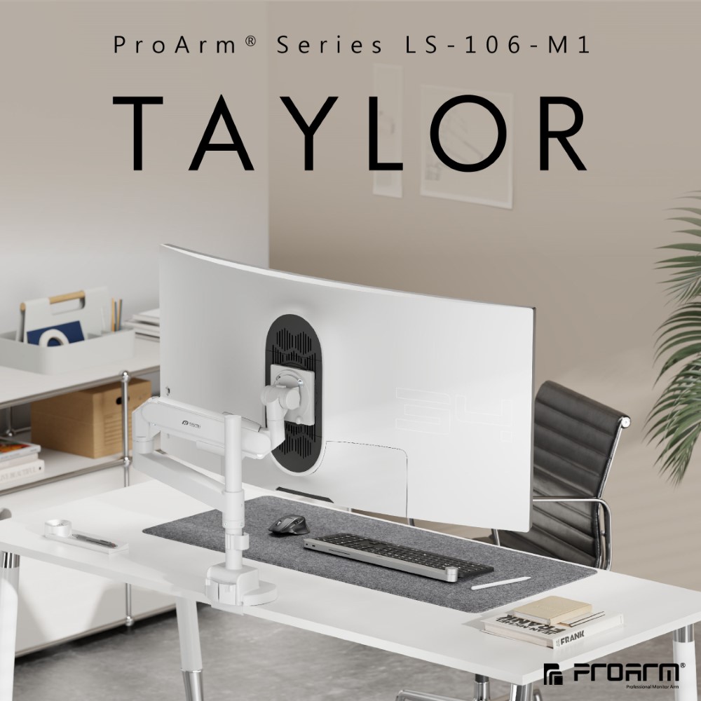 Raymii 瑞米 TAYLOR系列 27KG 57吋 LS-106-M1 氣壓式超高承重螢幕支架 USB3.0 TYPE-C 螢幕架 螢幕增高支架