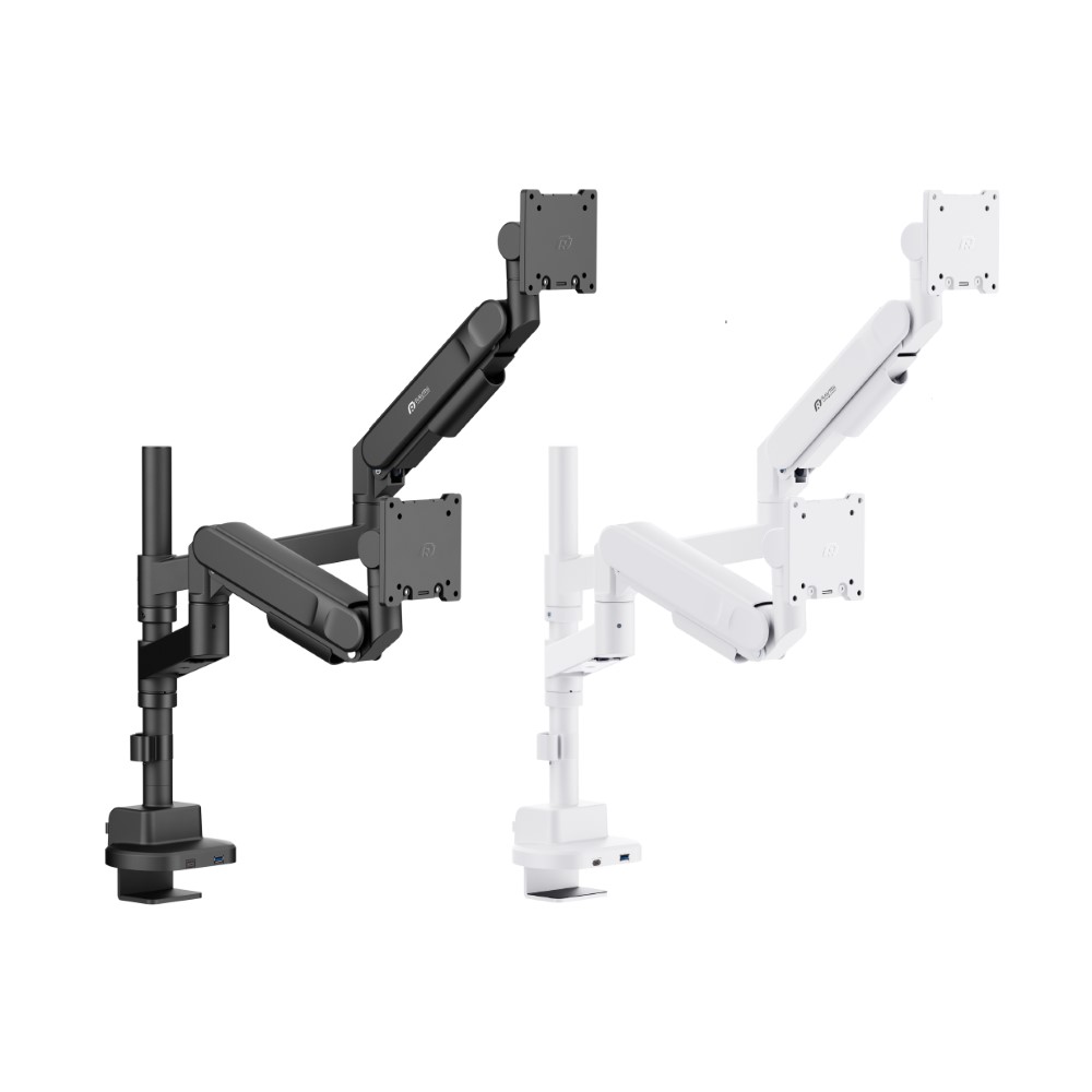 Raymii 瑞米 TAYLOR系列 27KG 57吋 LS-106-M2 氣壓式超高承重雙螢幕支架 USB3.0 TYPE-C 螢幕架 螢幕增高支架