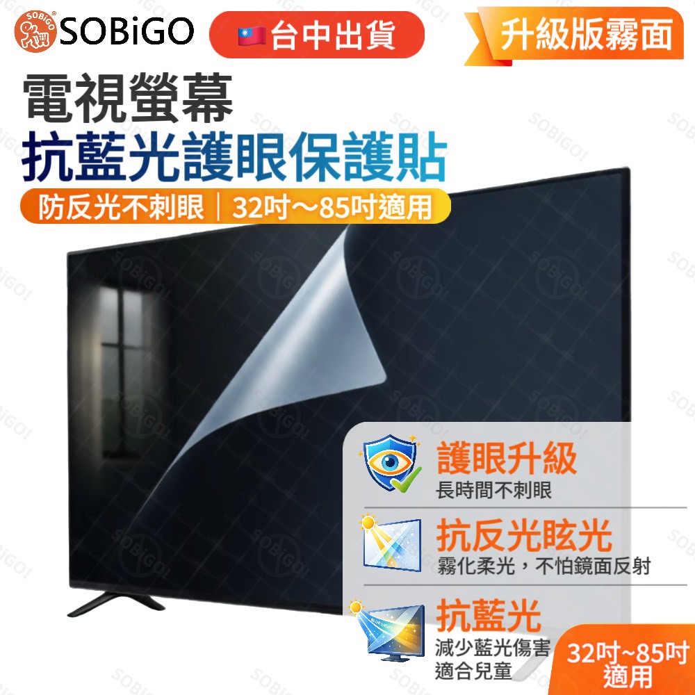 SOBiGO! 49吋電視抗反光藍光防刮電視螢幕保護膜