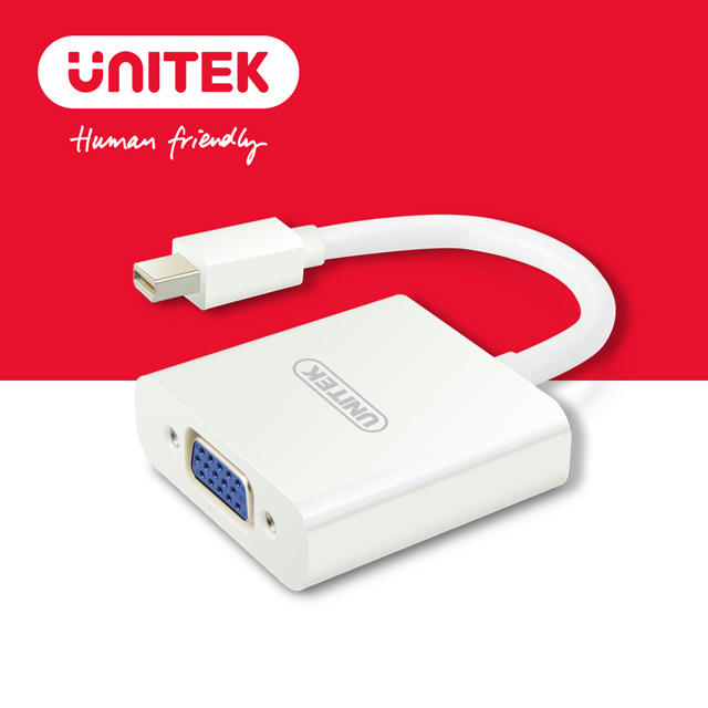 UNITEK 優越者 Mini DP轉VGA轉換器 (Y-6327WH)
