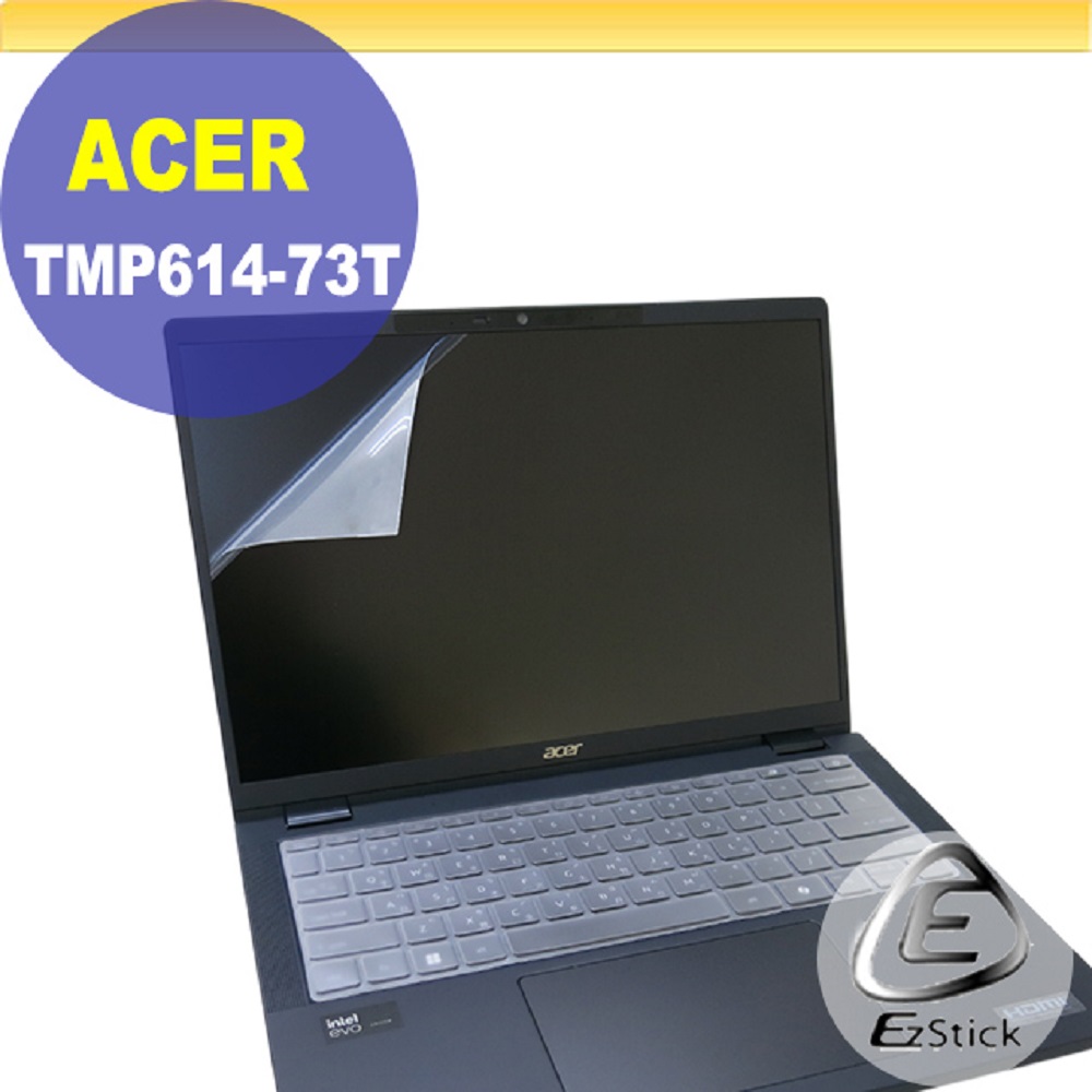 EZstick ACER TravelMate P6 TMP614-73T 靜電式筆電LCD液晶螢幕貼 14.5吋寬 螢幕貼