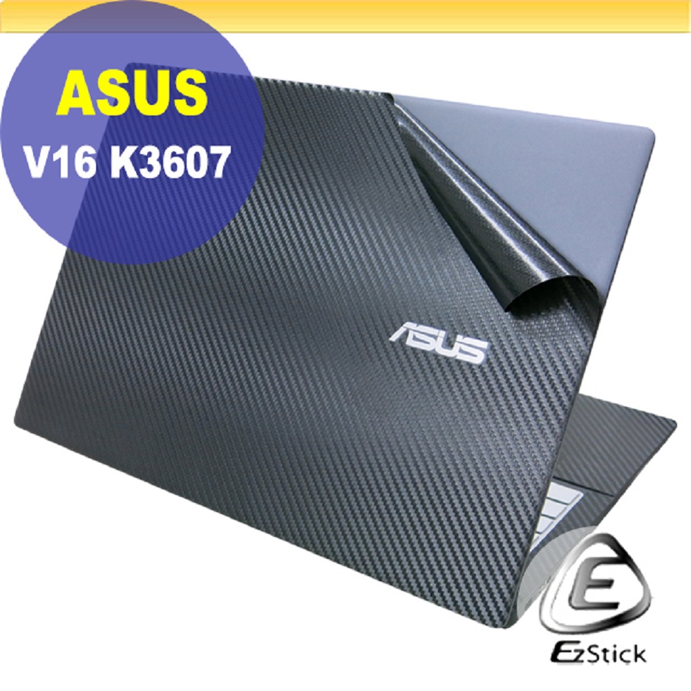 EZstick ASUS K3607 K3607VJ 黑色卡夢膜機身貼 (DIY包膜)
