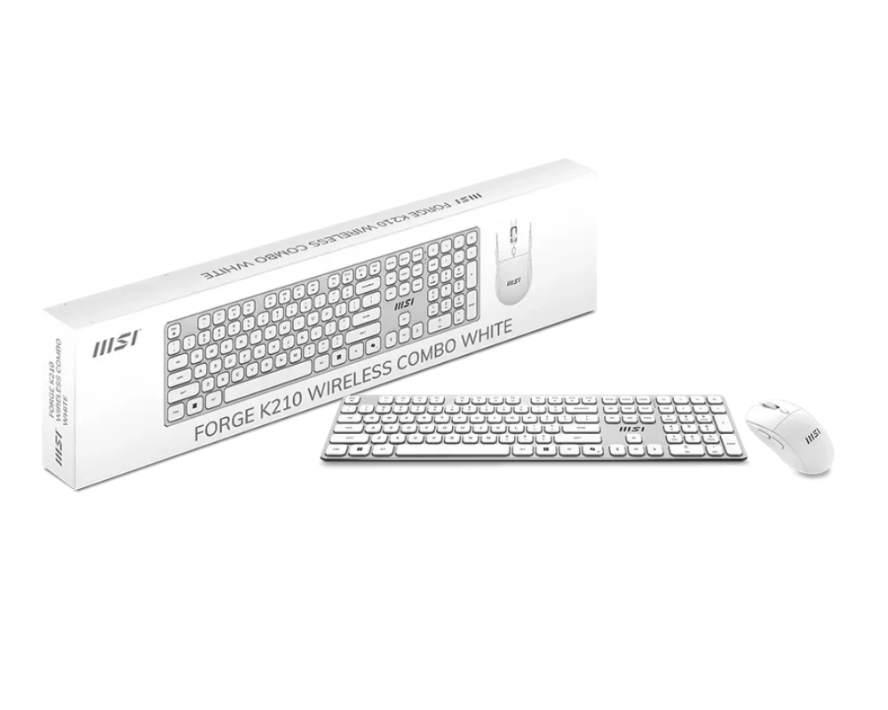 MSI 微星 FORGE K210 W COMBO WHITE TC 微星無線鍵鼠組(白)