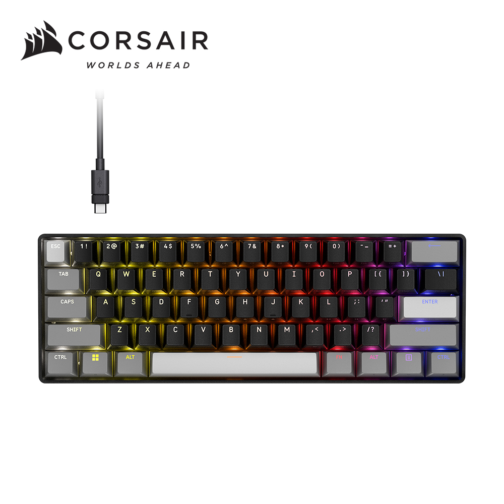 CORSAIR 海盜船 CLIPPER PRO MINI 60 8K RGB機械鍵盤(磁軸/黑/中文)