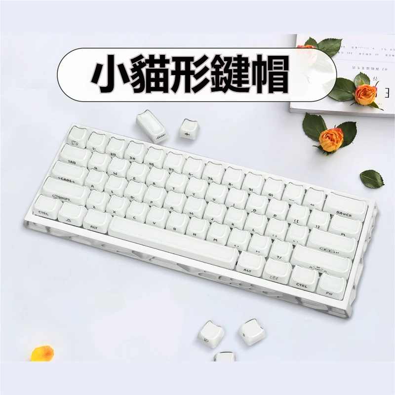 mao 高度 水晶 果凍 貓貓 側刻 鍵帽 高顏值 客製化 PC 大全套 水晶鍵帽