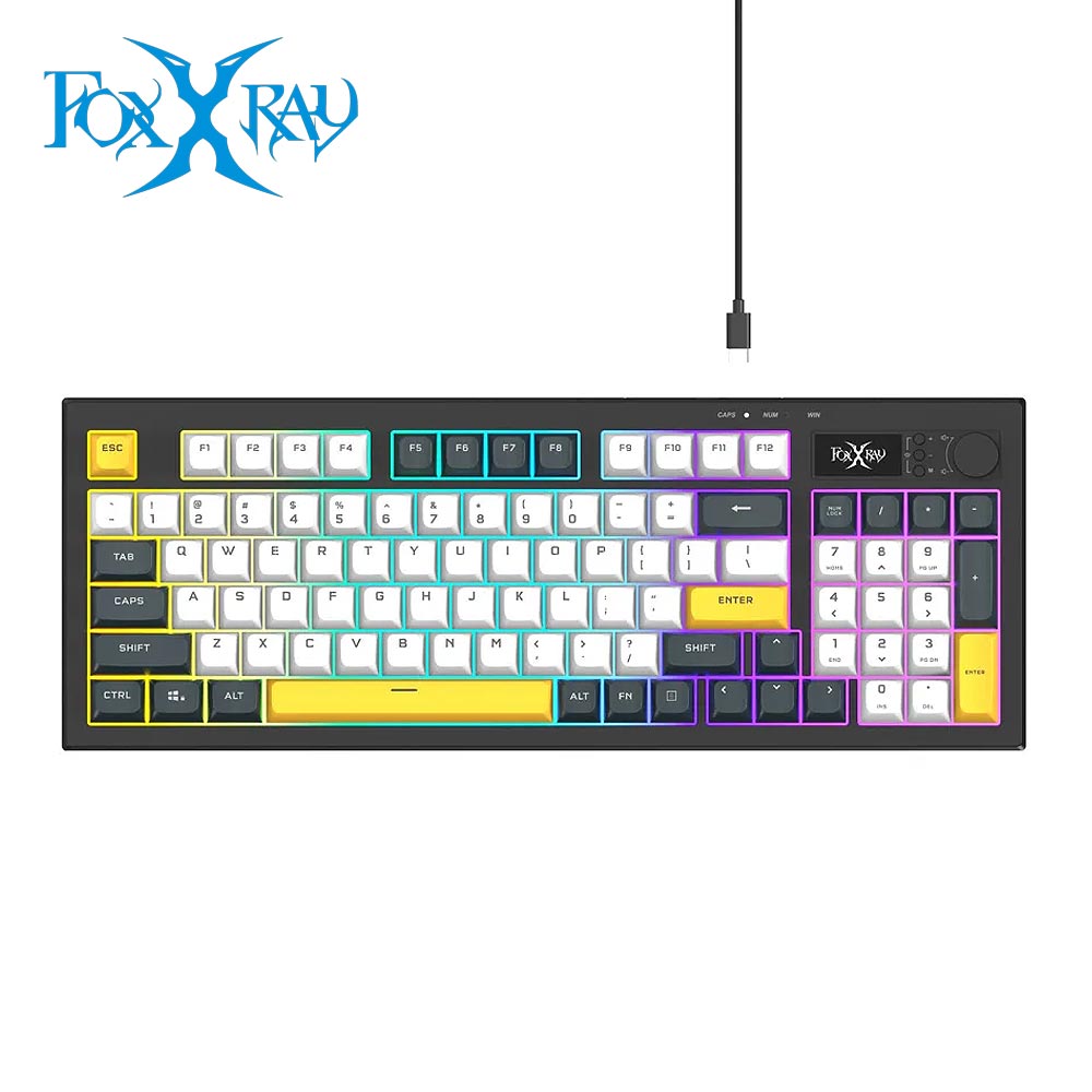 FOXXRAY 狐鐳 FXR-BKL-97 烈影旋鈕式極致靜音電競鍵盤