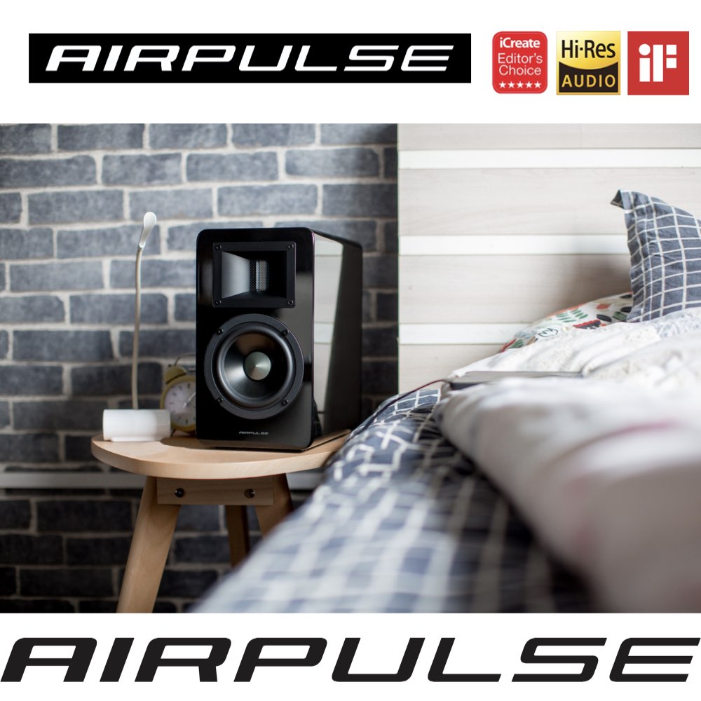 AIRPULSE A100 Plus 主動式音箱（黑）