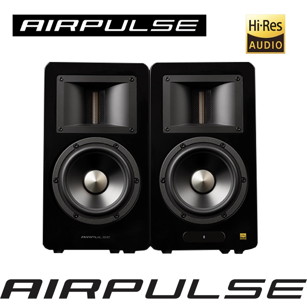 AIRPULSE A200T 主動式喇叭（鋼琴烤漆黑色）