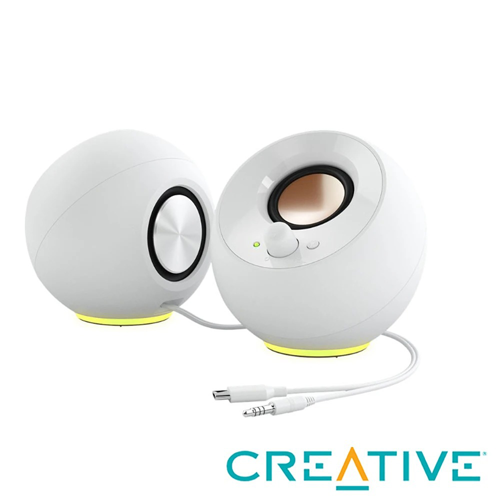 Creative Pebble SE USB RGB 桌上型喇叭《白色》