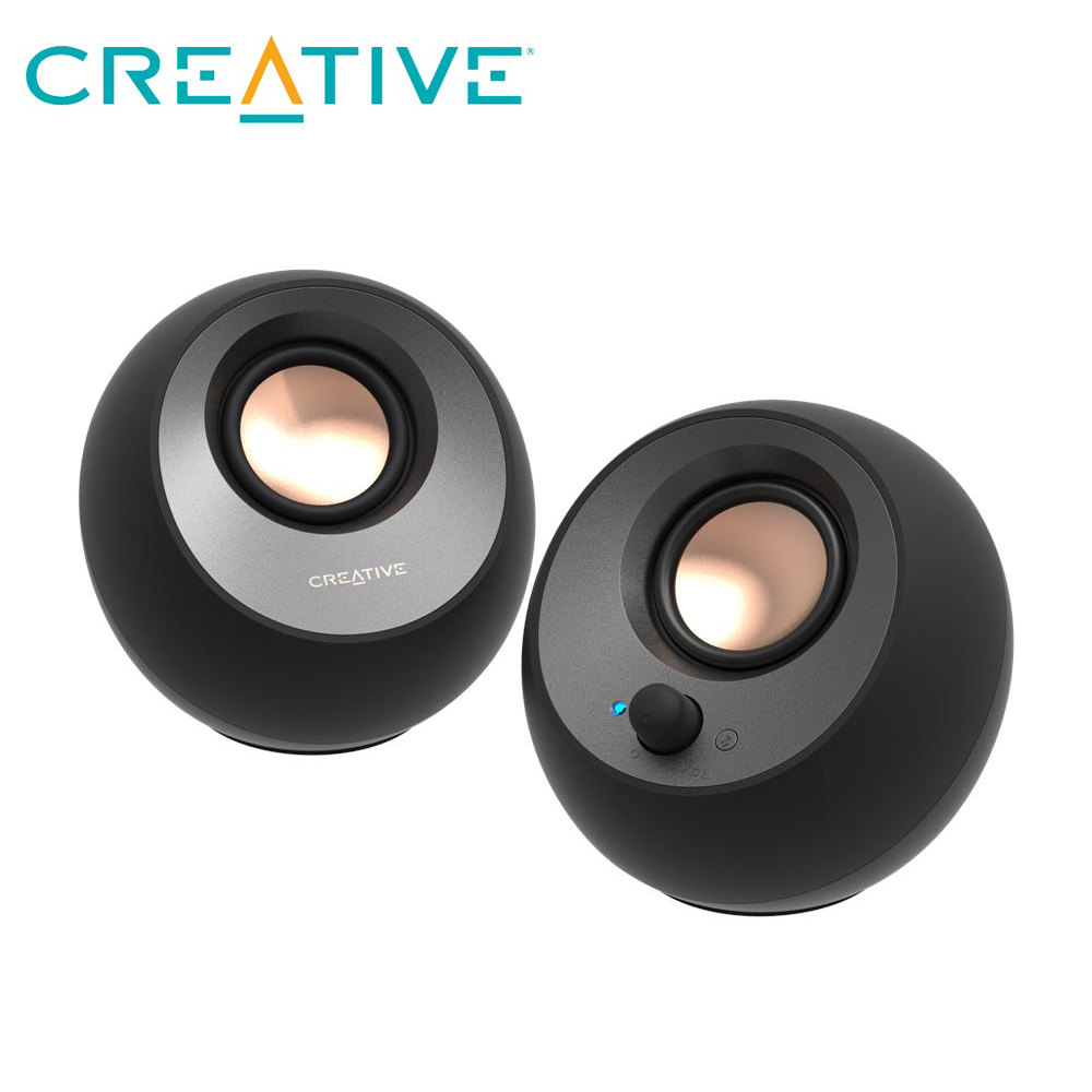 Creative Pebble V3 USB-C 藍牙電腦喇叭|黑色