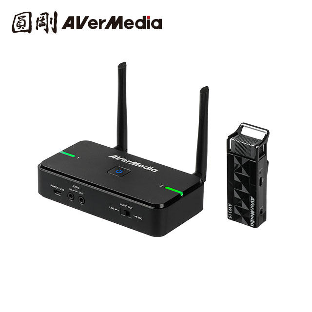 AverMedia 圓剛 2.4GHz 無線教學單麥克風組 AW315