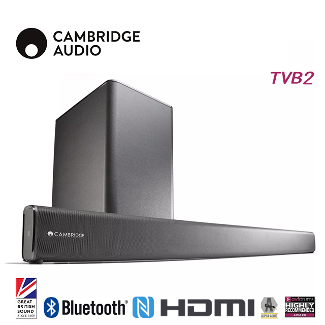 英國  Soundbar 藍牙無線聲霸組2.1 聲道家庭劇院 TVB2 V2