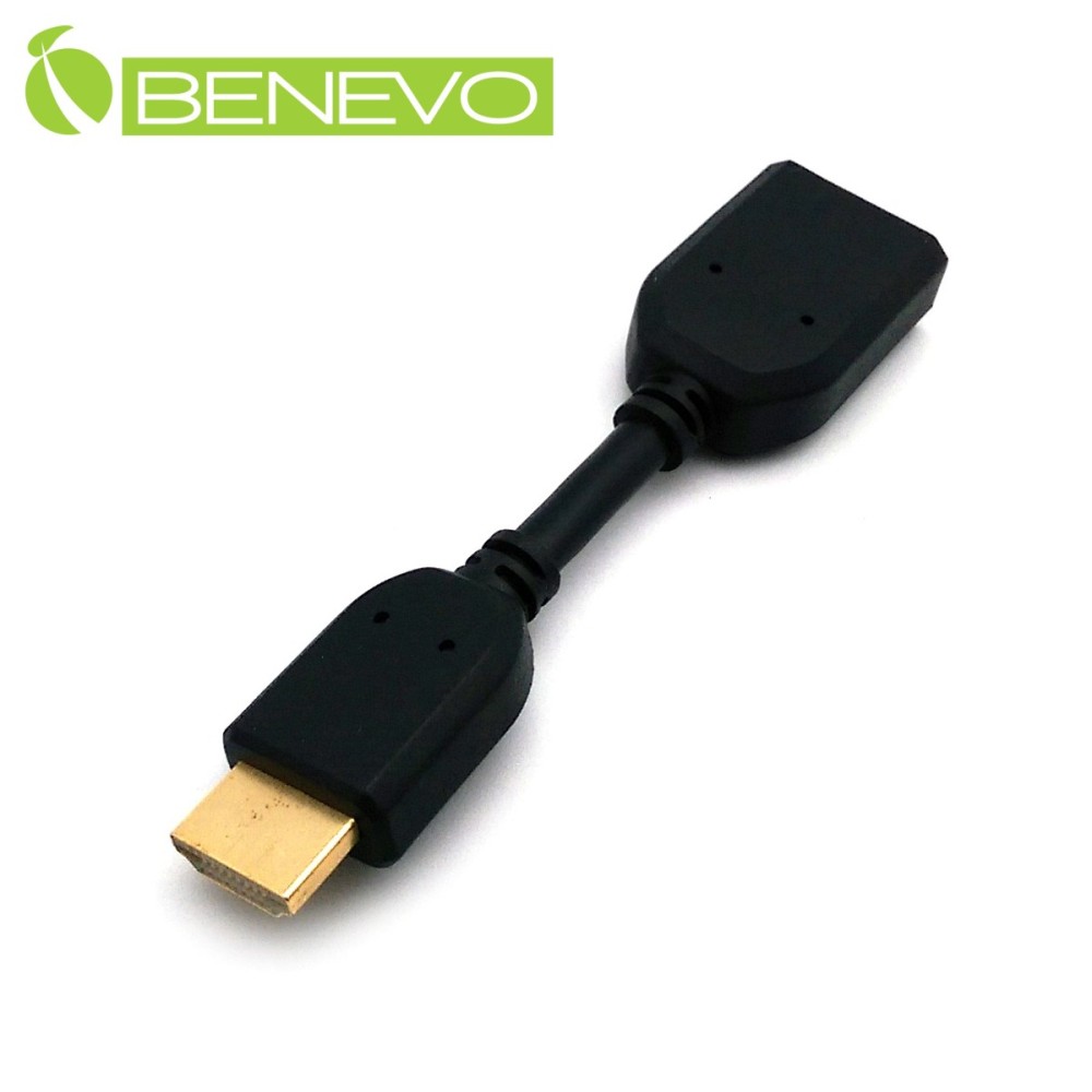 BENEVO滿芯版 10cm 高畫質鍍金接頭HDMI1.4影音延伸超短線(公對母)