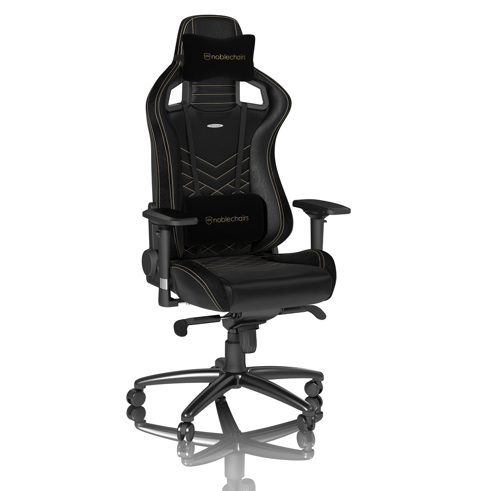noblechairs EPIC PU系列電競椅-黑底金車線- PChome 24h購物