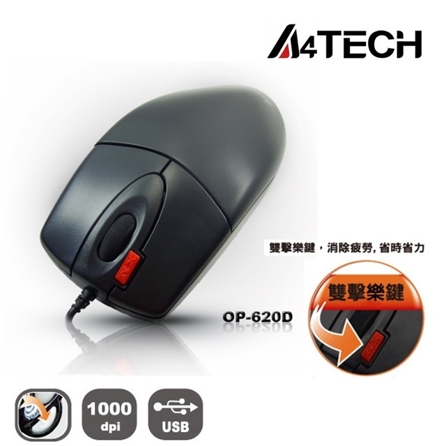 【A4雙飛燕】火力鈕靈燕滑鼠 OP-620D (USB)