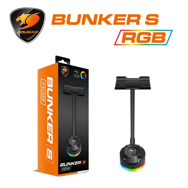 COUGAR 美洲獅 BUNKER S RGB 真空吸盤耳機架 耳麥架 掛耳機 耳機收納架