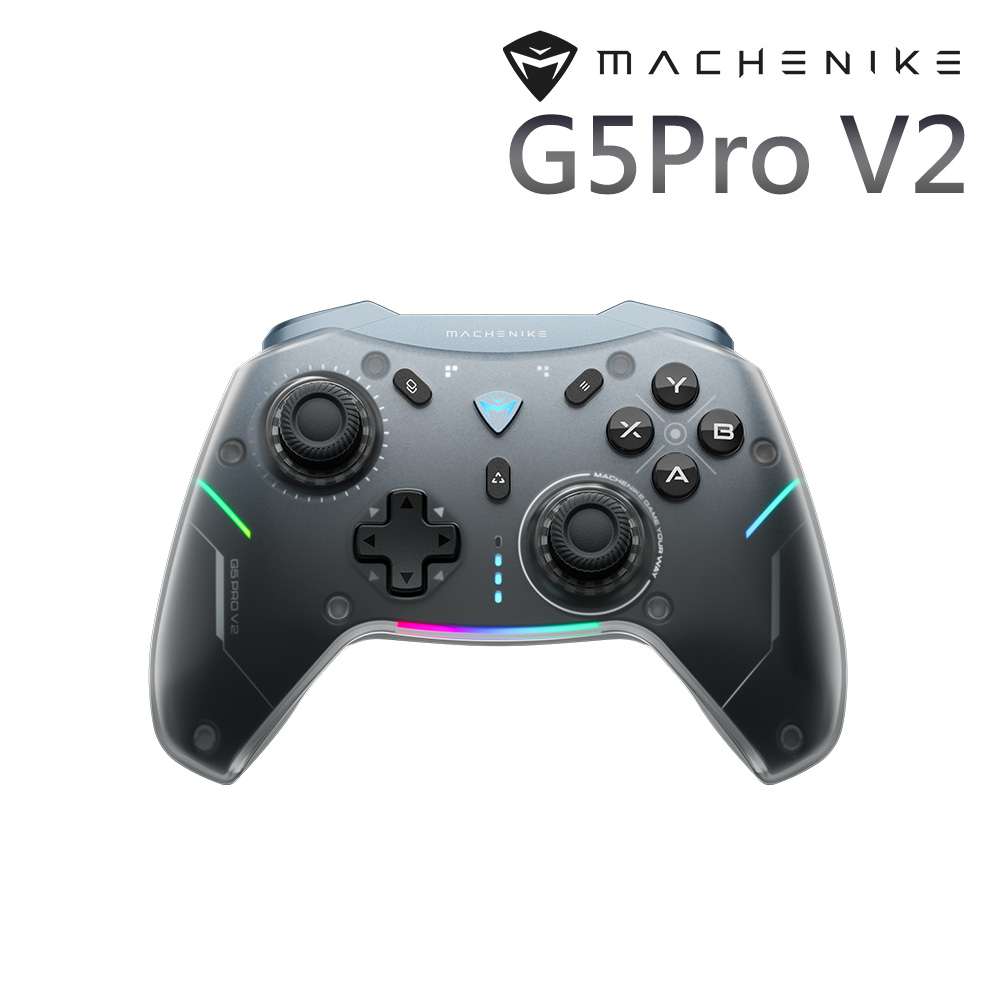 MACHENIKE G5Pro V2 RGB三模無線遊戲搖桿-黑色標準版