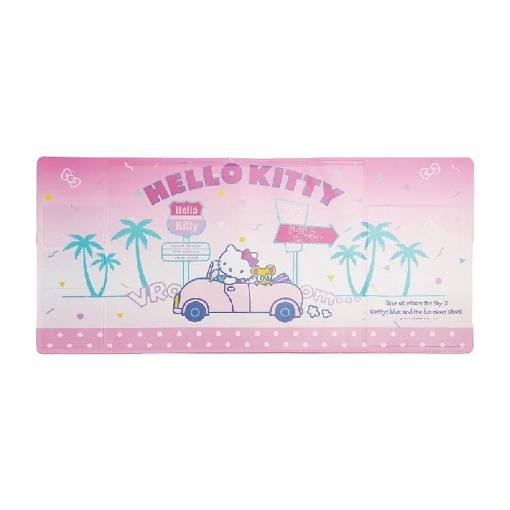 Sanrio 三麗鷗 Hello Kitty 汽車旅行 多功能皮革滑鼠墊