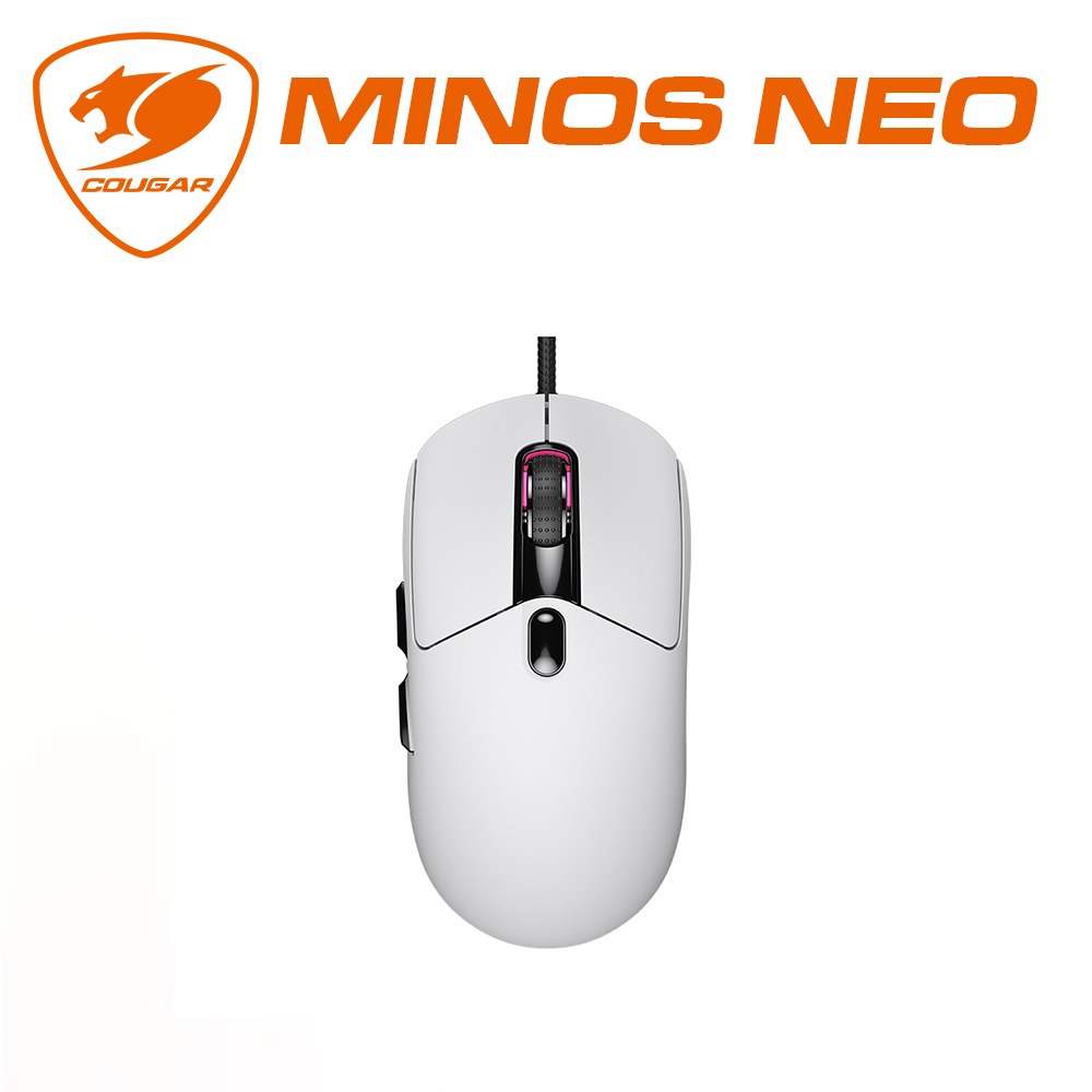 COUGAR 美洲獅 MINOS NEO 有線電競滑鼠 RGB 白色