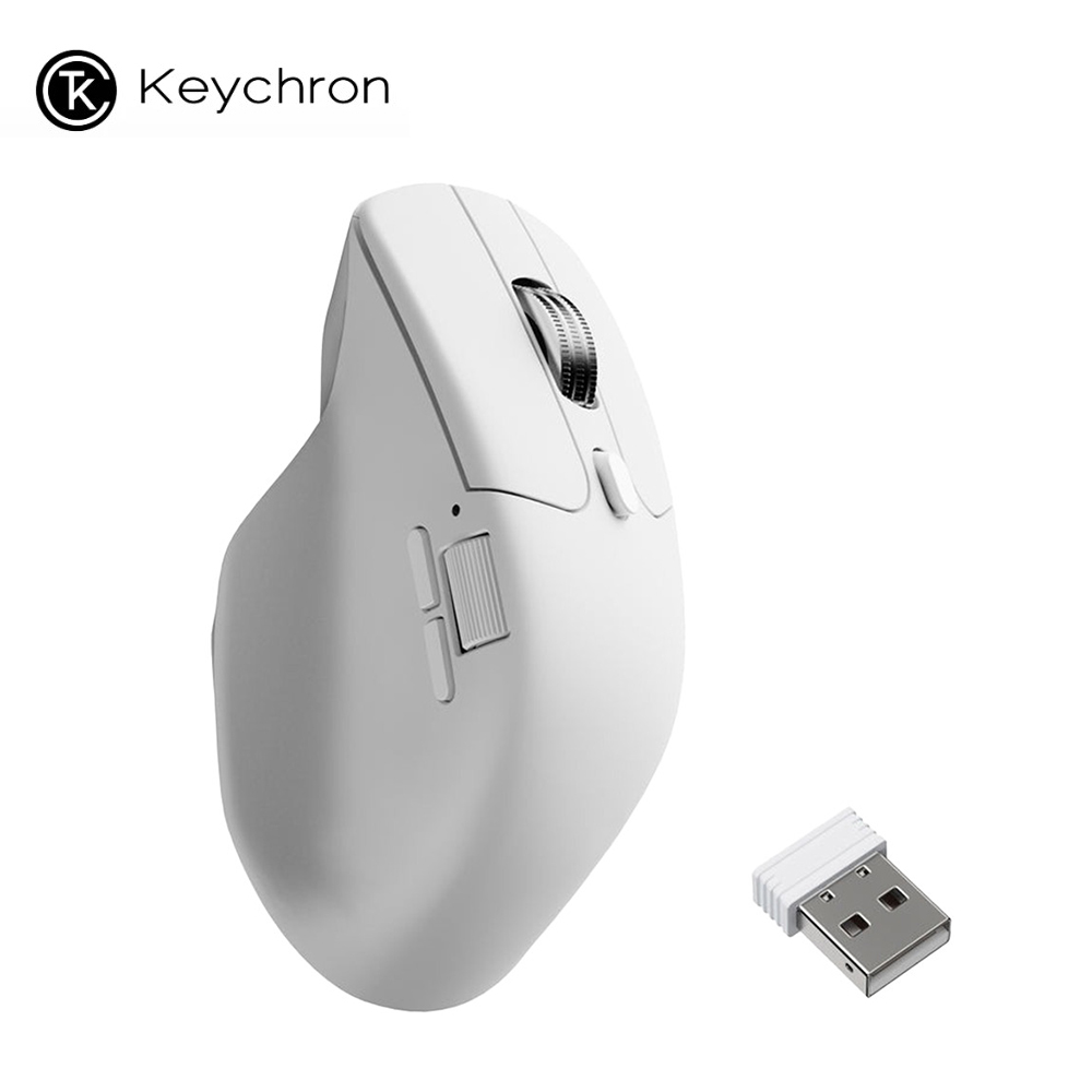 Keychron M6 8K 無線滑鼠 Mac/Win 白色