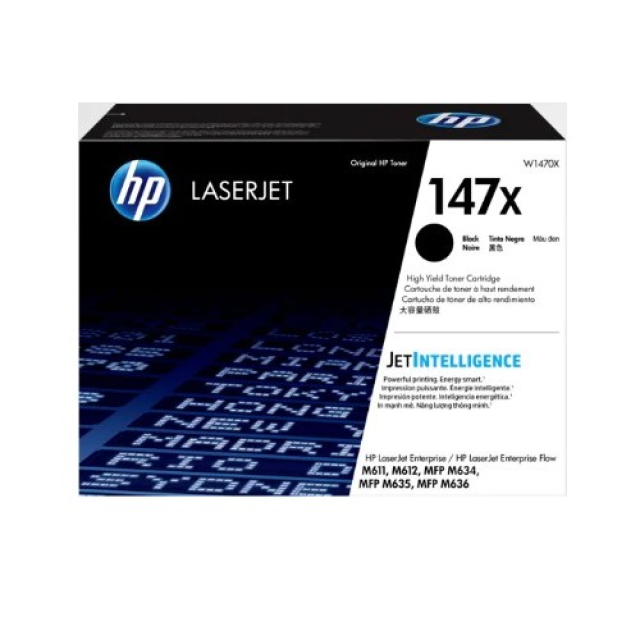 HP 惠普 147X/W1470X 原廠黑色高容量碳粉匣 適用LJ Enterprise M611/M612/MFP M634/MFP M635/MFP M636