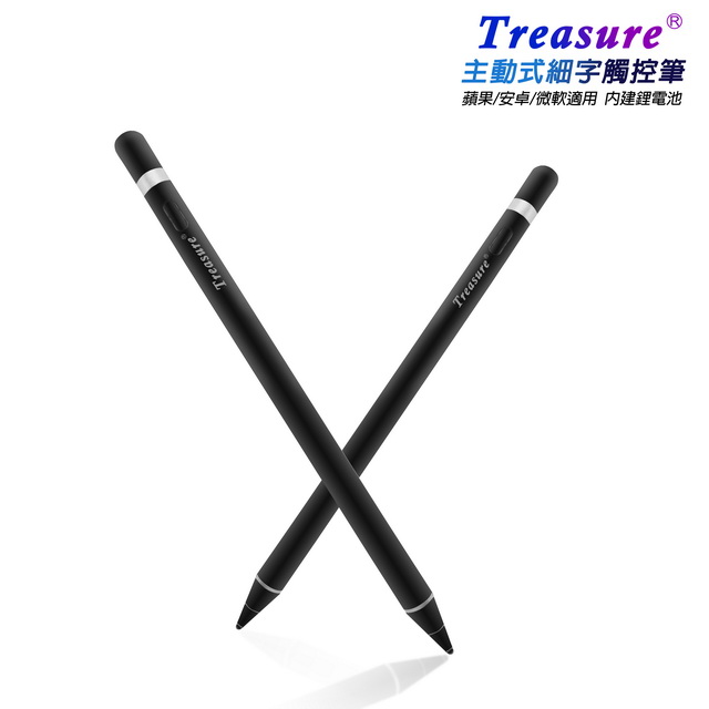 【Treasure經典黑】TP-A61專業款主動式電容式觸控筆(附USB充電線)（其他規格）